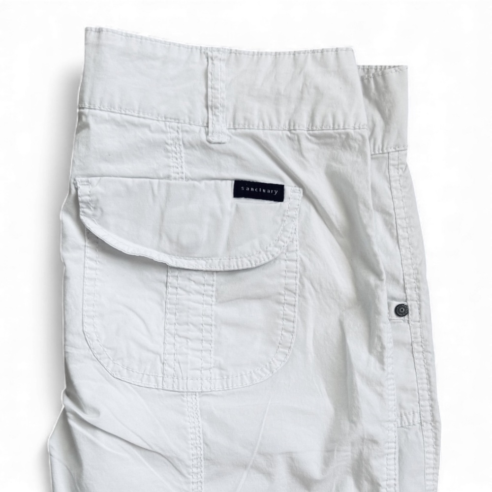 Sanctuary Clothing White Cropped Utility Pants – Size 29 - Picture 6 of 8
